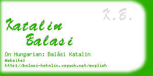 katalin balasi business card