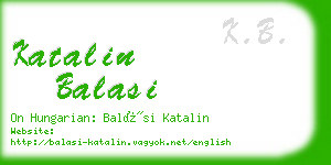 katalin balasi business card